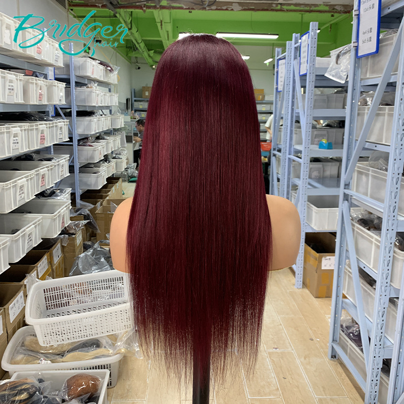 Parrucca lace frontale capelli veri 99j borgogna umani_voghion.com