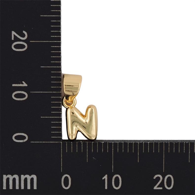 1 Pieza 5mm * 15mm Cobre Chapado En Oro Letra Pulido Colgante display picture 22