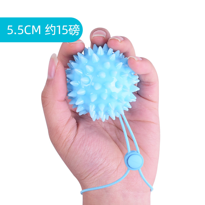 TPR Bola de erizo de cuatro dedos Entrenamiento de agarre primario Bola suave Rehabilitación de ancianos Parálisis parcial Masaje de viento Bola de dedos Práctica de manos