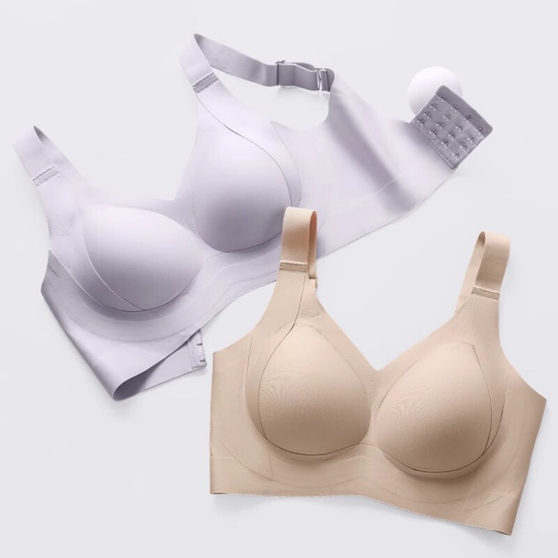 plus size G-Cup Underwear Women's Full-size Cup Large Chest Small No-mark No-steel Ring Gathering Parammary Breast Anti-sagging Bra