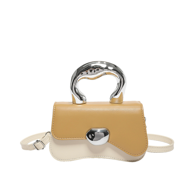 Color de empalme de caramelo 2024 verano nuevo estilo de moda simple ocio estilo extranjero bolso de hombro inclinado bolso de mujer