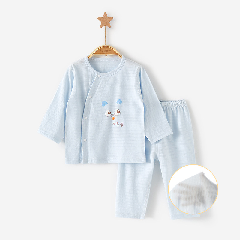 Bebé verano manga larga traje niño niños niñas ropa de verano aire acondicionado niños split Thin ropa de bebé recién nacido