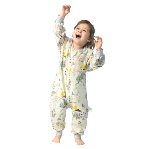 Cotton tree baby sleeping bag summer thin pure cotton baby gauze sleeping bag children's split-leg air-conditioned room anti-kicking quilt