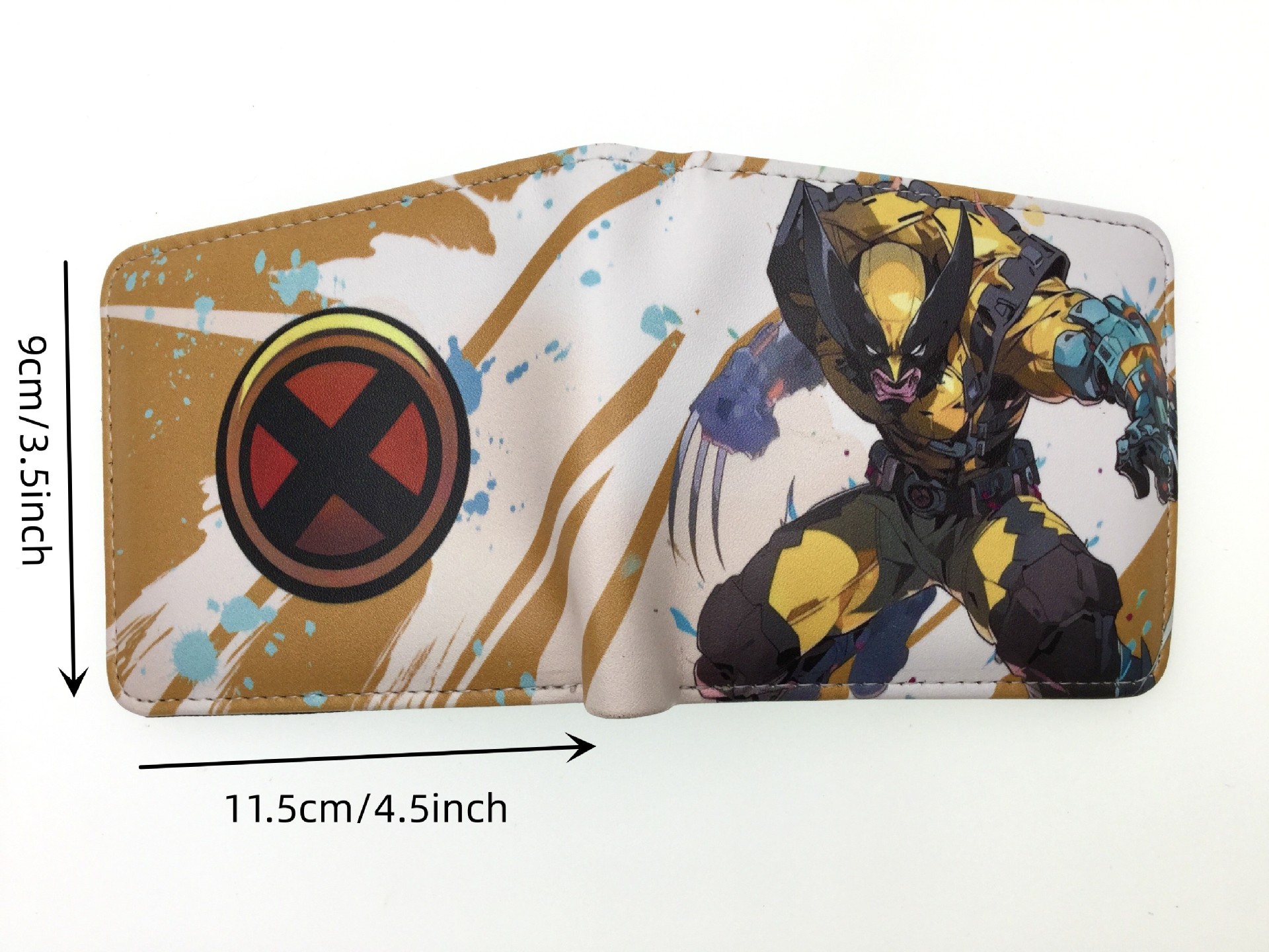 American cine y televisión de dibujos animados personaje patrón X-War policía Deadpool billetera de alta calidad de la PU billetera estudiante de dos veces billetera