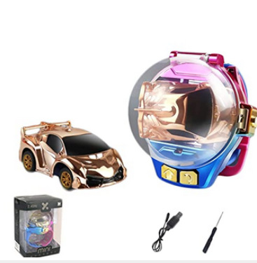 Douyin Internet Red Toy Watch Mini coche eléctrico de control remoto Coche Amazon Niños y amigas Regalo