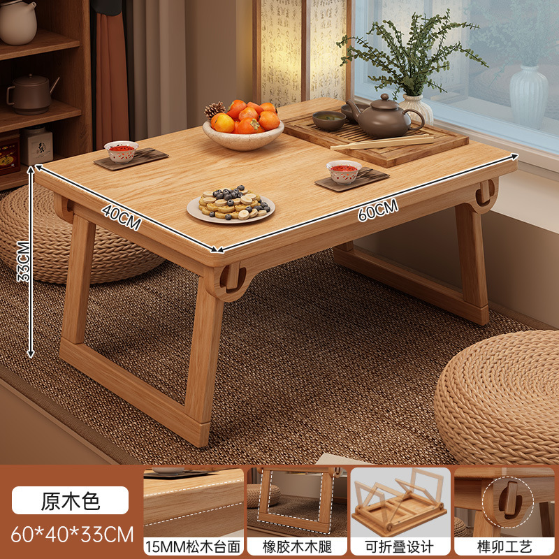 Mesa de cama dormitorio de estudiantes plegable mesa de computadora perezosa mesa de ventana flotante dormitorio simple mesa de estudio de madera sólida