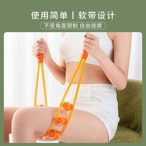 Back Muscle Relaxing Massager for Neck and Back Meridian Unblocking, Waist and Lower Back Multi-functional Manual Roller Massage Gadget