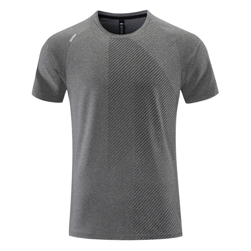 Ropa deportiva de secado rápido ropa de correr transpirable absorbente de sudor ropa elástica de fitness senderismo al aire libre camiseta suelta de manga corta para hombre