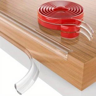 Arc Transparent Self-adhesive Anti-collision Rubber Strip Environmental Protection Non-toxic Children Anti-collision Protective Strip Tablecloth Wall Edge Protective Strip