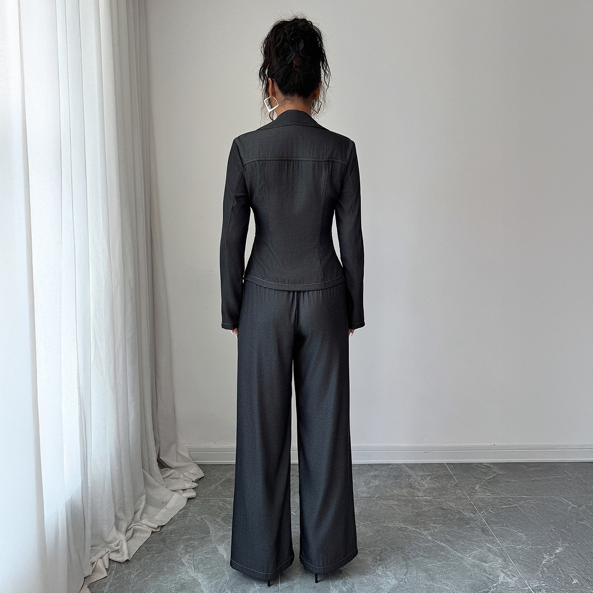 Women's Clothing Slimming Women's Suit Solid Color Elegant Versatile European American Style For Commuting Spring Summer_voghion.com