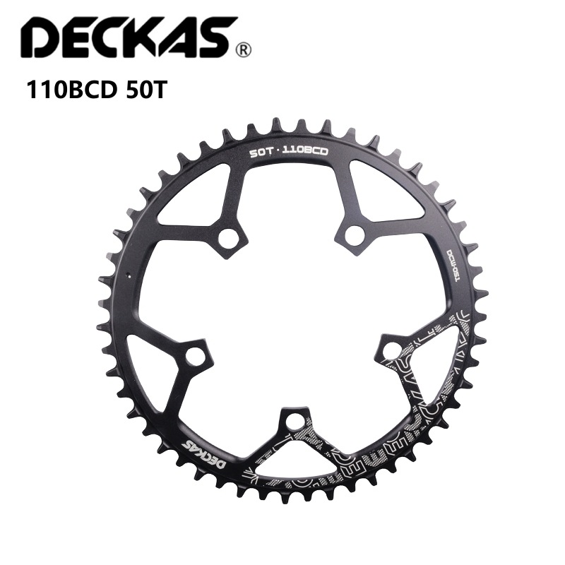 DECKAS Placa de diente 5 garra placa 38T 58T bicicleta de carretera Placa de diente 110BCD 5h agujero bicicleta positivo y negativo diente