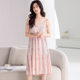 Nightgown Women's Summer Pure Cotton Belt Chest Pad Sling Pajamas Thin Summer Cool 2025 New Style Women's Home Clothes