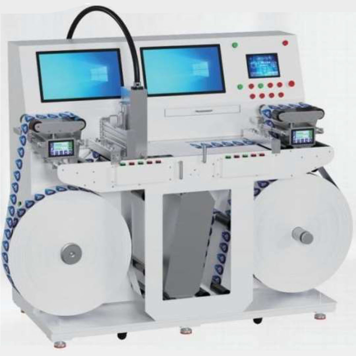 机器视觉检测读码识别解决方案定制工业软硬件落地式喷码品检平台