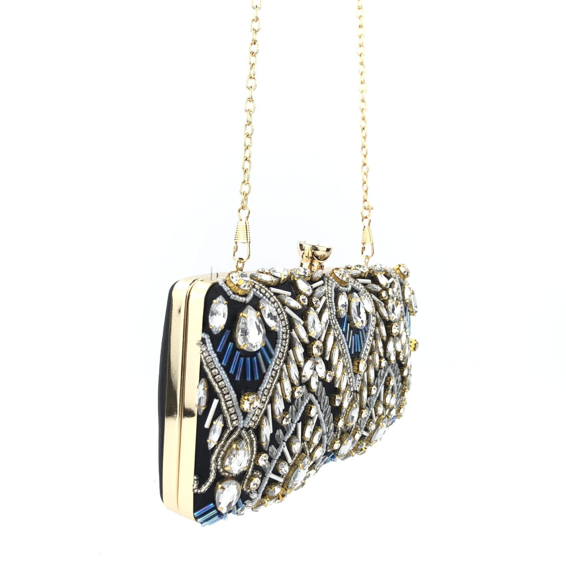 2021 europeo y americano nuevo rhinestone de cuentas noche bolso vestido banquete bolsa Socialite embrague bolso de hombro transfronterizo