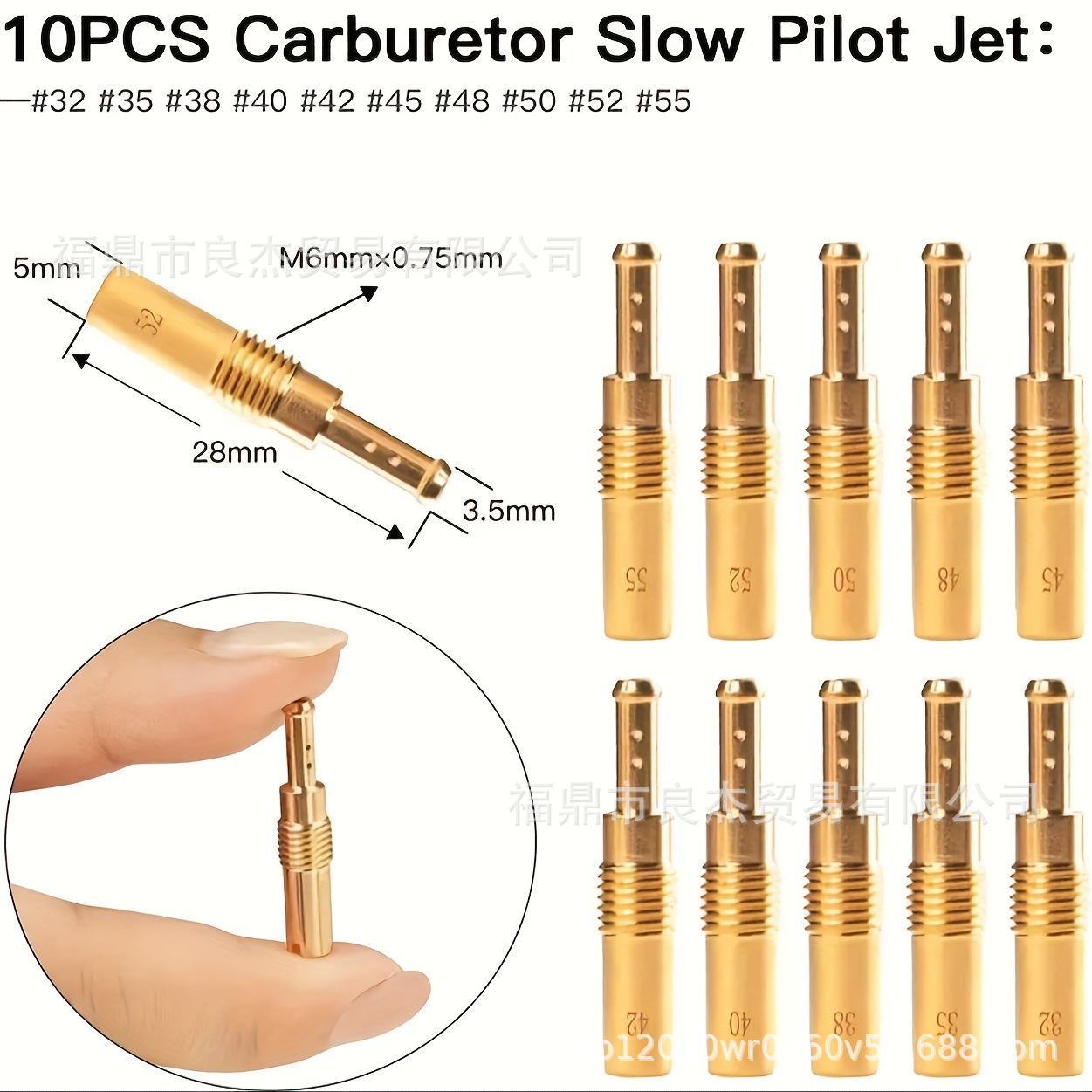 20Pcs Suitable for Nibbi Pwk Oko Cvk Pwm Pe Carburetor Main and Auxiliary Orifice Idle Round Head Spray