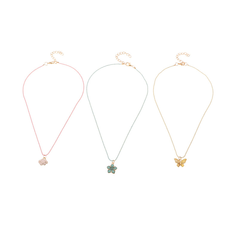 1 Set Fashion Butterfly Alloy Plating Kidu0027S Pendant Necklace
