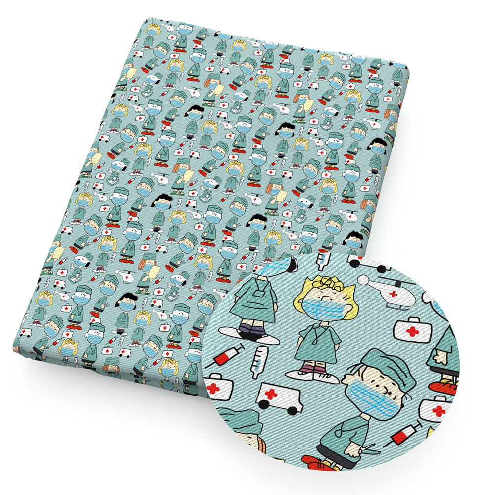 Perro Snoopy impresión de dibujos animados 100% tela de algodón DIY ropa hecha a mano bolsa, 1Yc55667