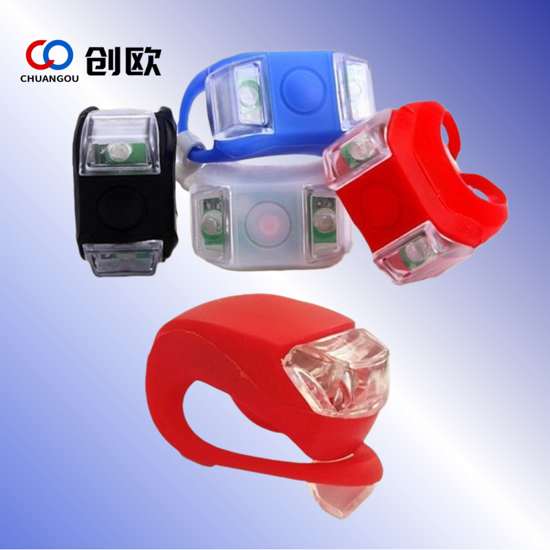 Luz de rana para bicicleta de montaña, decoración de bicicleta, luz intermitente para manillar, luz de silicona 2032, luz de rana modelo 009