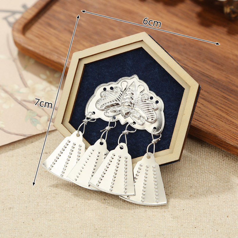 中国風模造ミャオ族シルバー冷蔵庫ステッカー少数民族クリエイティブ手作り diy 刺繍ホーム冷蔵庫装飾タッセルステッカー|undefined