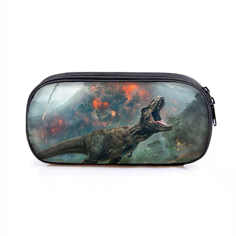 (Wholesale), children's pen for students, cartoon pencil case, dinosaur, handheld school high quality capacious stationery 10