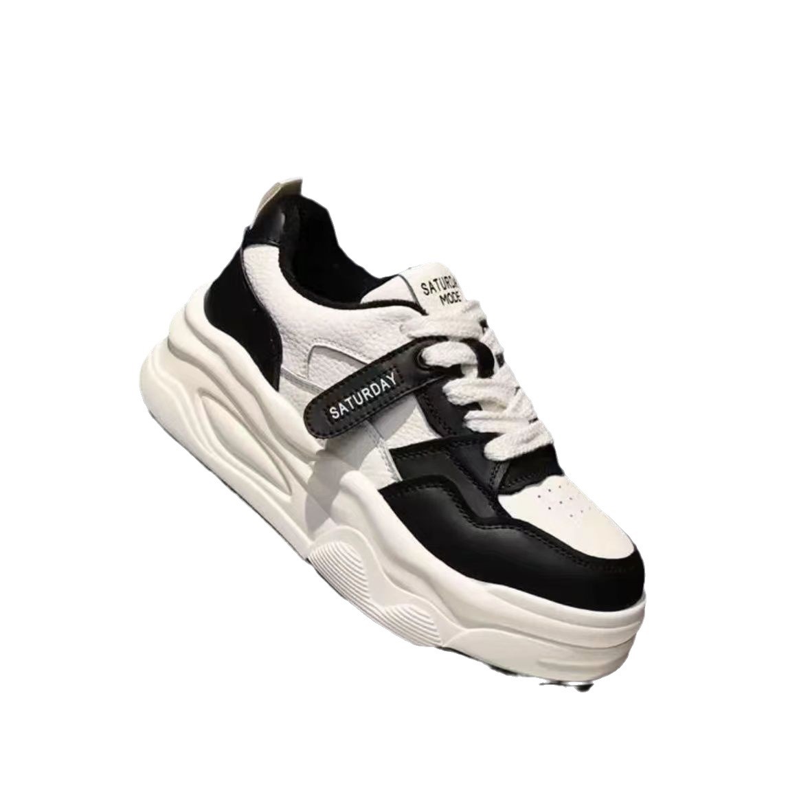 Zapatillas Deportivas para Mujer, Primavera 2025, Nuevo Estilo Versátil, Aumentan la Estatura, Casuales, Blancas, para Mujer, Transmisión en Vivo, Comercio Exterior, Dropshipping