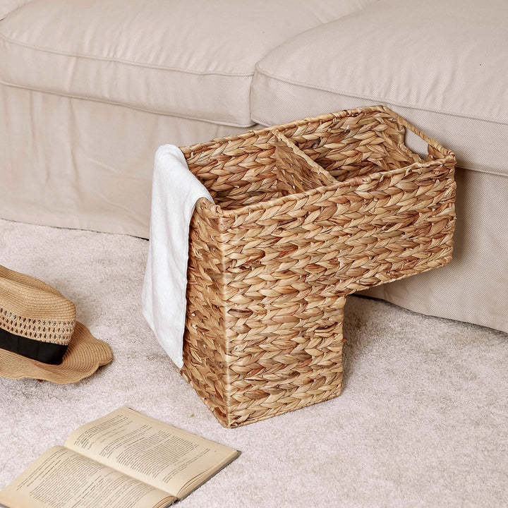 Cesta de almacenamiento de escaleras de grasa de calabaza tejida a mano cesta de almacenamiento de escaleras de hoteles caseros cesta de almacenamiento