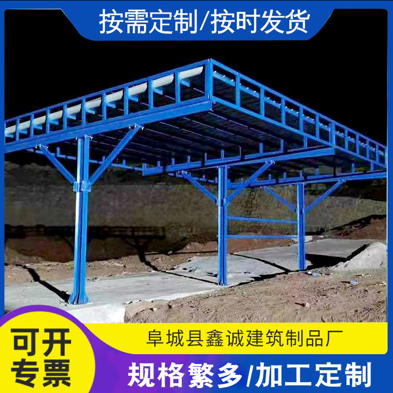 钢筋棚建筑工地防砸安全通道 标准化双立柱钢筋加工棚 组装钢筋棚