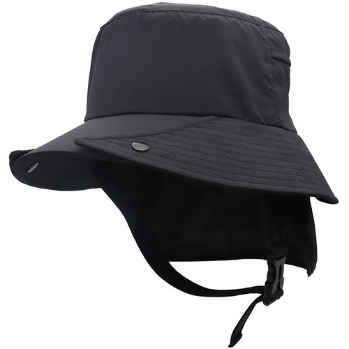UPF50+ large brim detachable fisherman's hat cycling adventure fishing quick-drying hat sun protection neck protection surfing hat cross-border