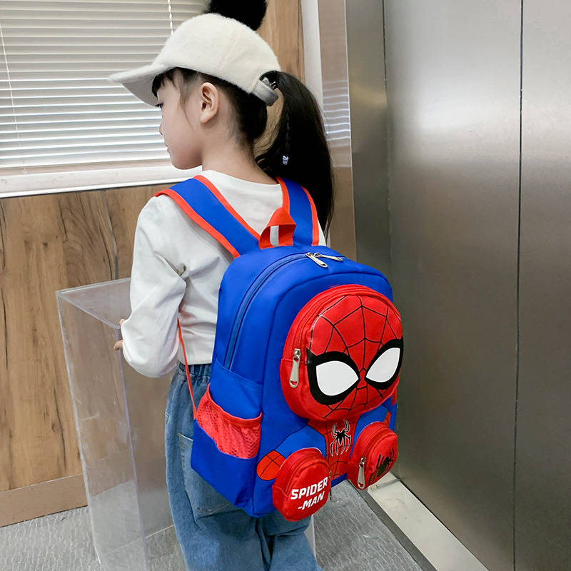 2023 mochila de Kindergarten Spider-Man mochila transfronteriza de dibujos animados gatito gato mochila de primer grado pequeña mochila