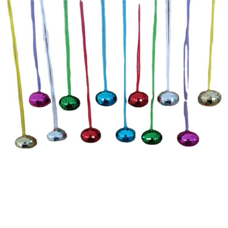 Nuevo collar bola de color mágico Bola de disco de juguete de los niños Bola de láser colorido espejo bola colgante de Navidad