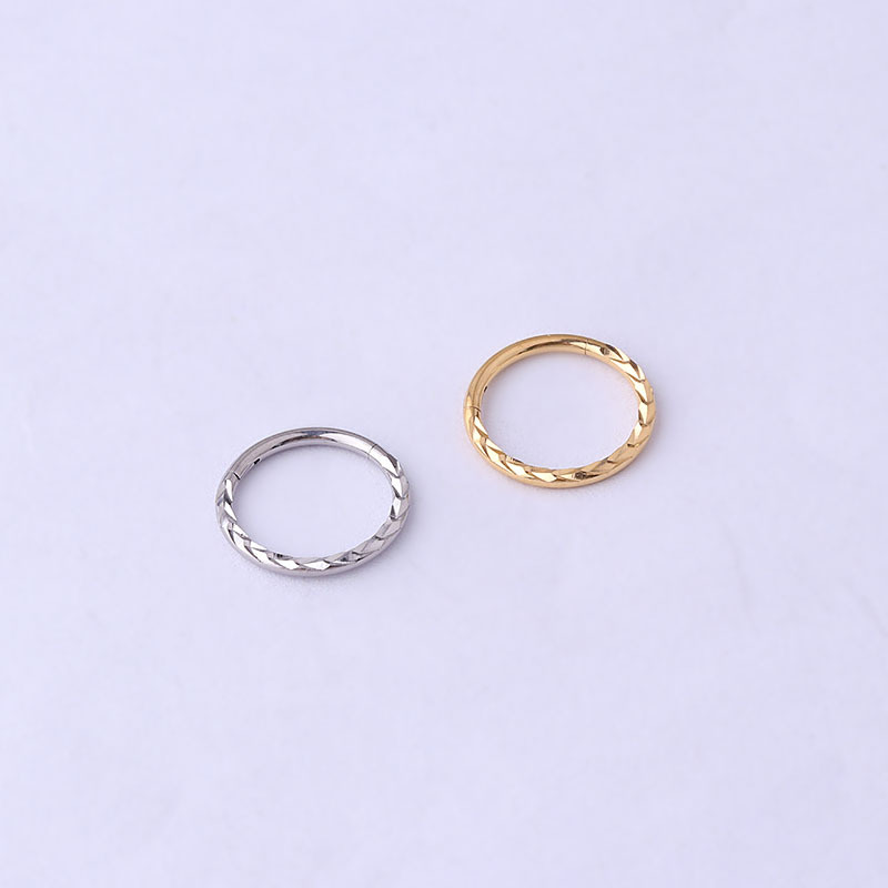 Unisex Fashion Circle Stainless Steel Metal Nose Ring Plating No Inlaid