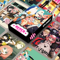 新款92PCS卡片 間諜過家家雙面小卡 LOMO卡 高清照片卡盒裝收藏卡