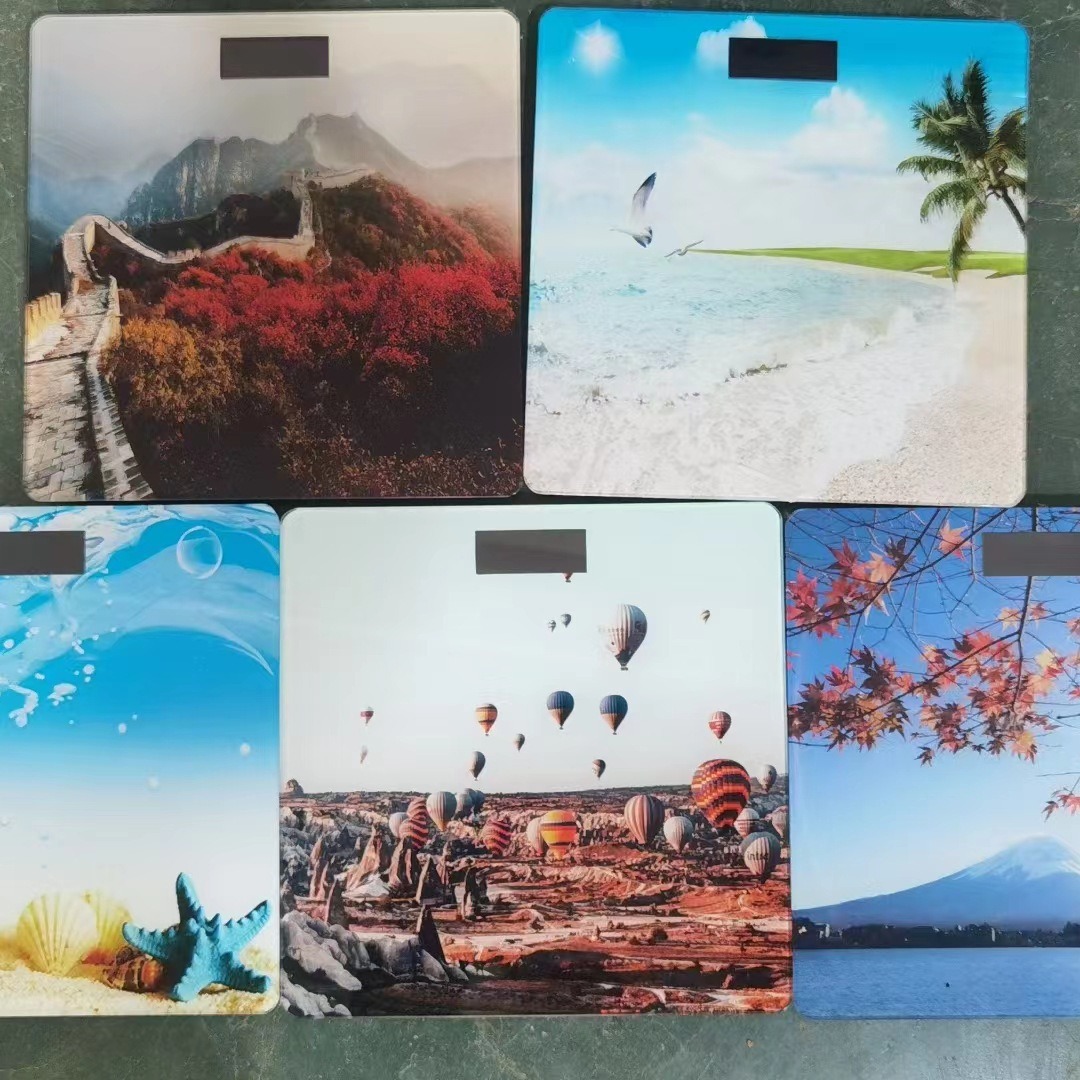 Balance de peso corporal doméstico báscula electrónica báscula de peso comercio exterior báscula de vidrio sólido báscula de regalo publicitaria