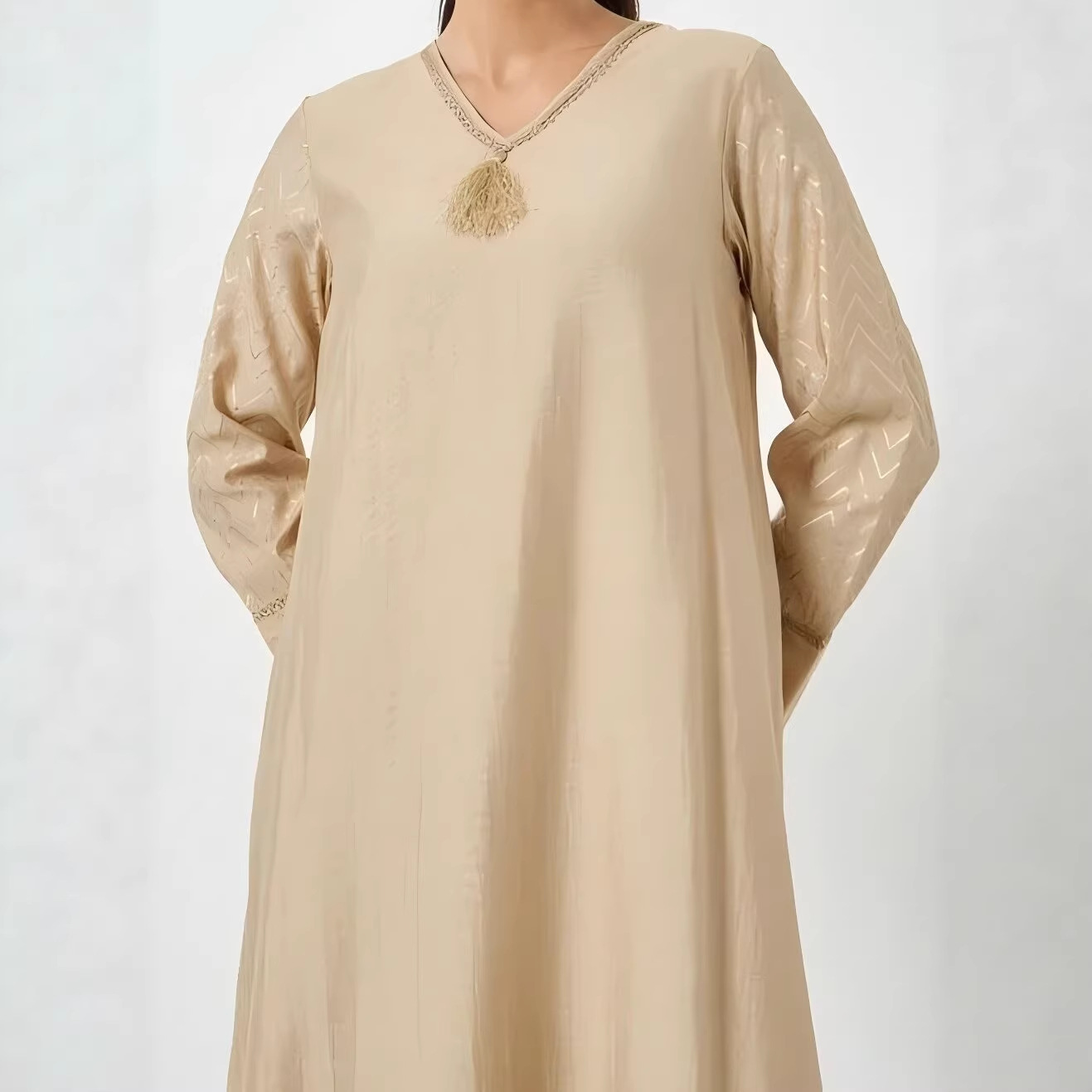 Middle Eastern Muslim Ethnic Style Sequin Party Evening Gown Robe Dress_voghion.com