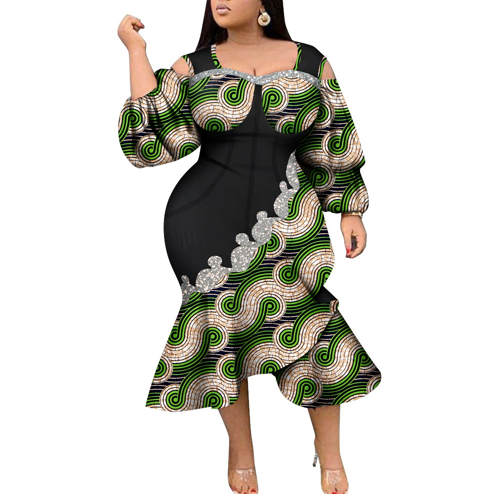 Весенняя новинка: женское платье в стиле ретро, этническое платье в европейском и американском стиле, популярное европейское и американское модное женское платье с рукавами-фонариками.