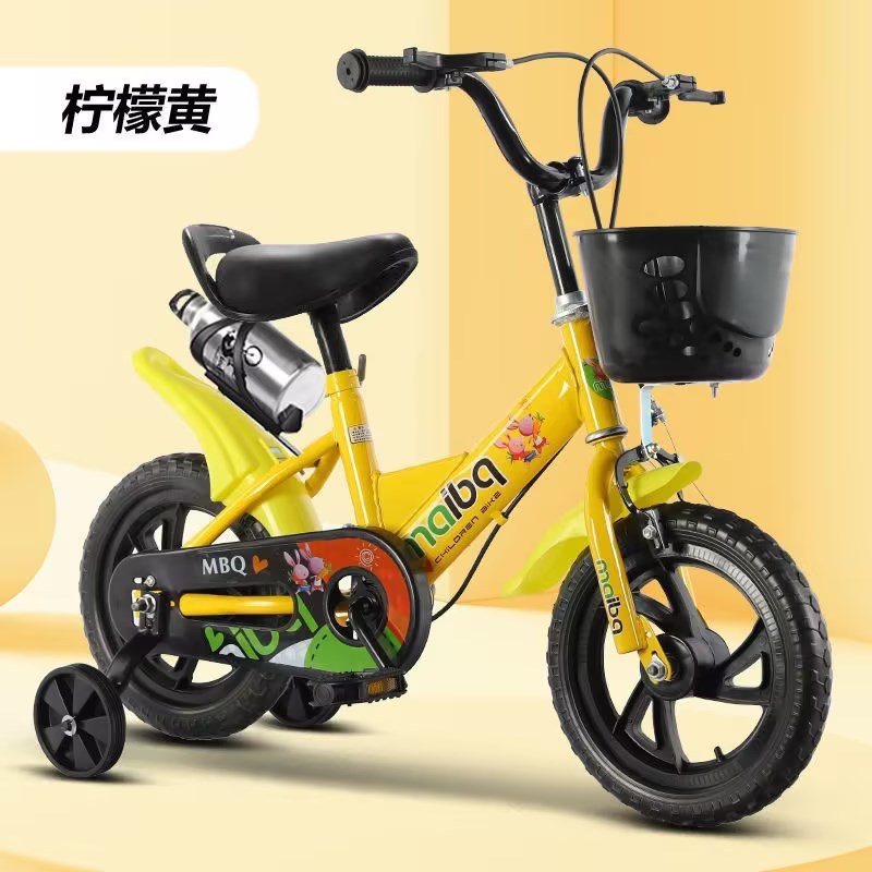 Bicicleta para niños Bicicleta inflable gratuita con ruedas auxiliares para niños y niñas de 3 años y 5 años para niños de 14-18 pulgadas