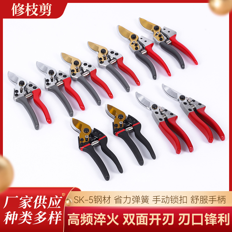 修枝剪现货批发强力园艺剪省力树枝修剪果树剪刀 园林修枝剪刀