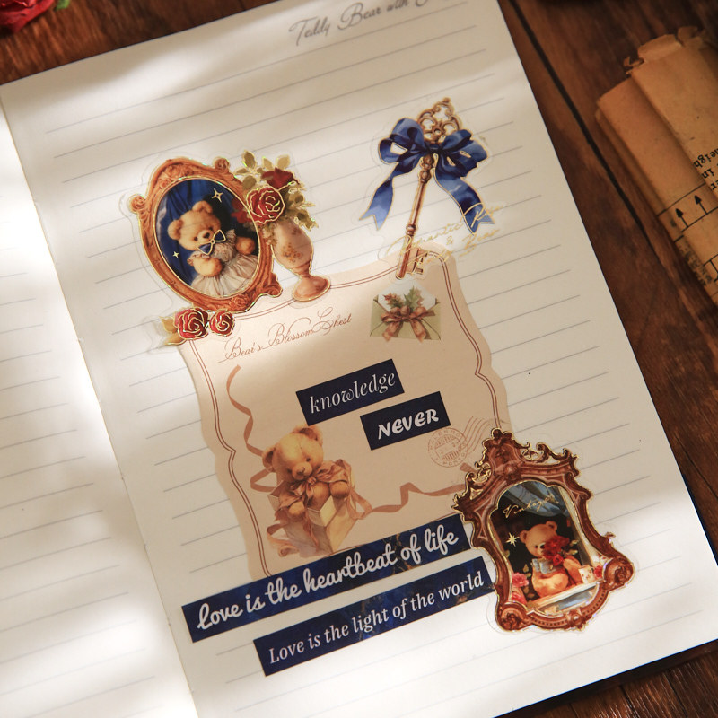 Mr. Paper Tapón dura Bear Romantic House Series Libro de cuentas para estudiantes Bloc de notas boutique Cuaderno de alto valor