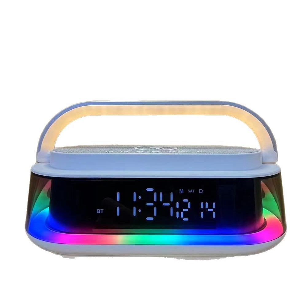 Nuevo A913 computadora inteligente inalámbrica cargada portátil altavoz Bluetooth lámpara de dormitorio luz de noche reloj despertador s303