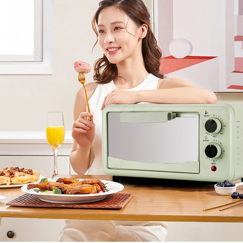 新しい 12L 家庭用小型二層電気オーブンギフト共同購入卸売多機能タイミングベーキングオーブン|undefined