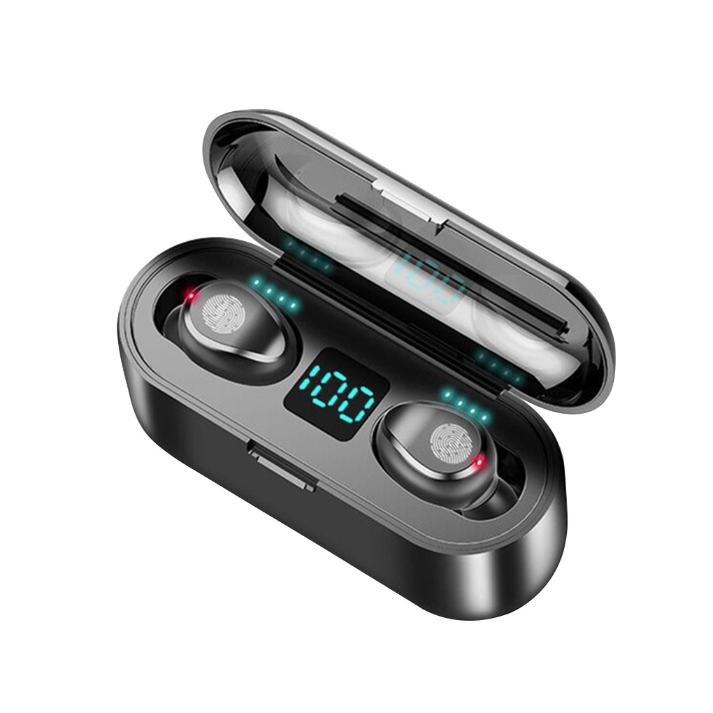 Cross-border F9 caliente TWS Mini 5,0 Touch número de pantalla de auriculares Bluetooth inalámbricos reales binaural en la oreja deportes impermeables