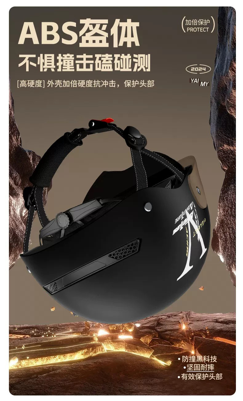 3C Certified Electric Motorcycle Helmet for Men, Summer Sun Protection, Breathable, All-Season Safety Helmet, Delivery Service