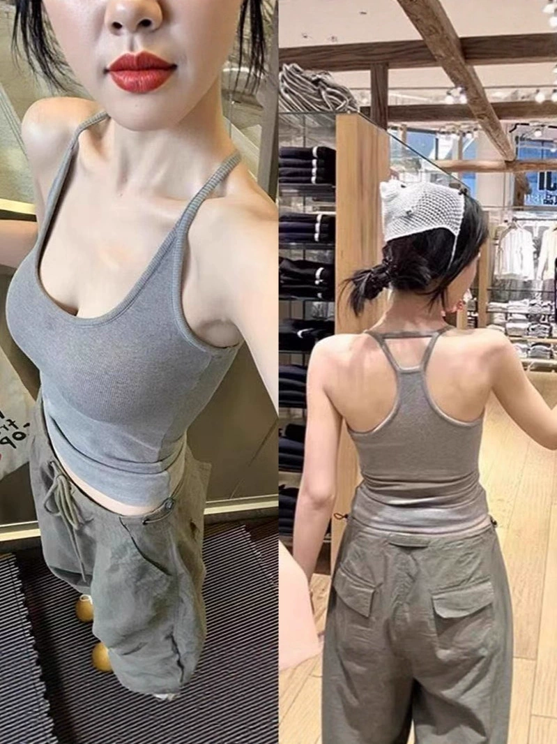 Топ с чашечками, базовый бра, slim fit, красивая спина