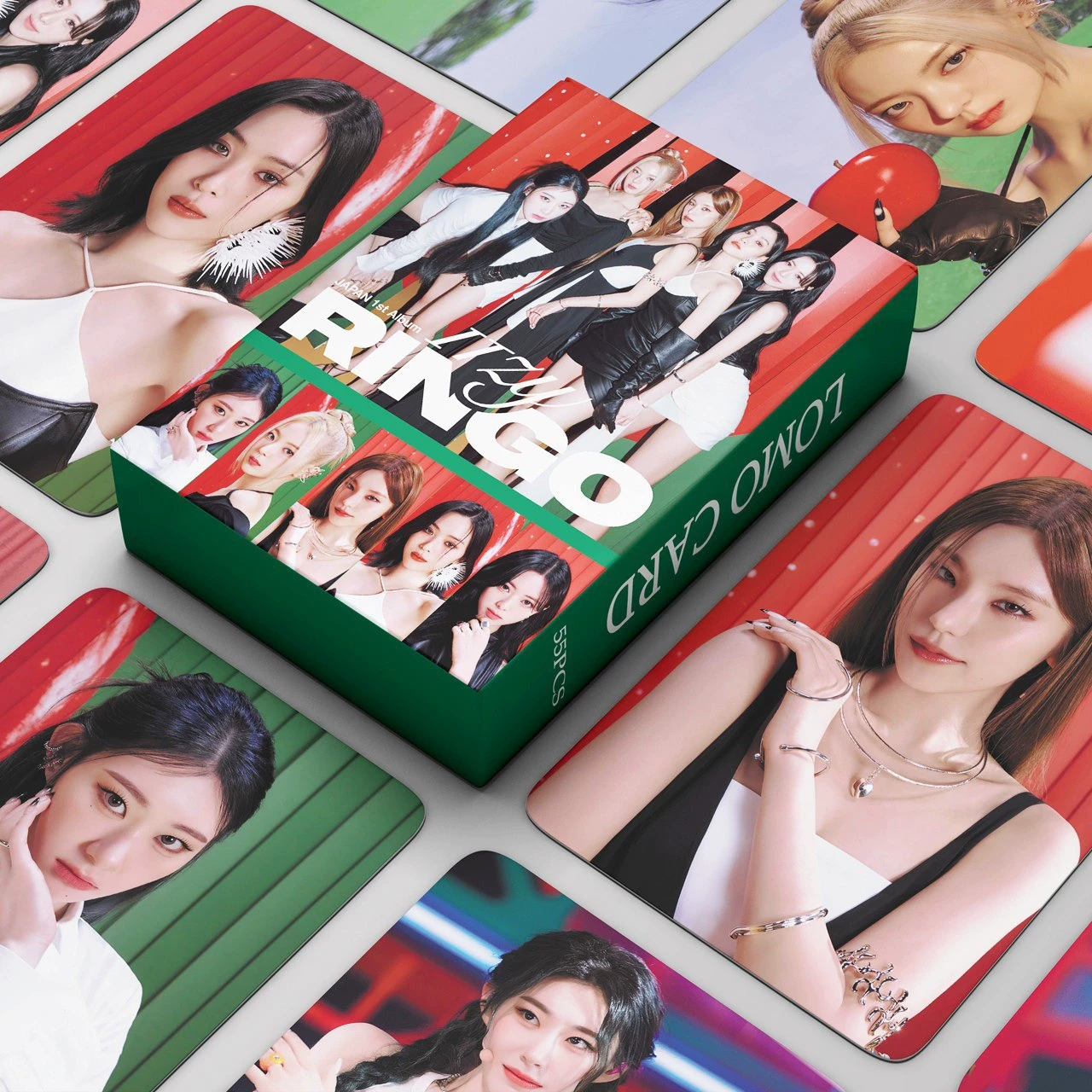 Набор фотокарточек Stray Kids, (G)I-DLE, IVE и другие — 55 лазерных карточек 59×89 мм коллекционные