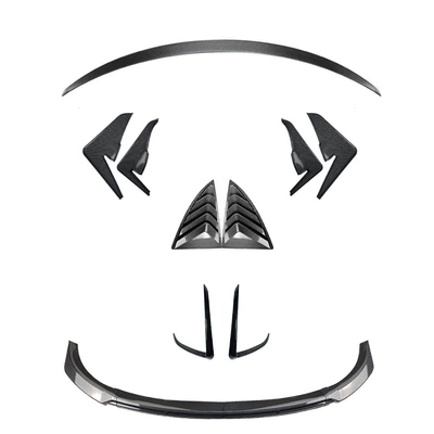 Wing, and Full Vehicle Modification, Big Surrounded - body-parts-p-version-rear-wing-carbon-fiber-pattern-2019-front-air-knife-rear-wing-matt-carbon