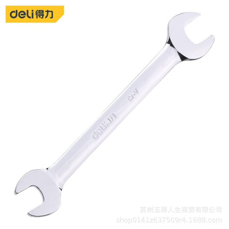 得力工具 DL33323镜面双头开口扳手呆扳手27x30mm