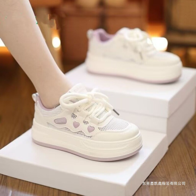2026 Love Heart Mesh Spring/Summer Style Ancora Red White Sneakers Soft Sole Flat Shoes for Women 2026 Love Heart Mesh Spring/Summer Style Ancora Red White Sneakers Soft Sole Flat Shoes for Women