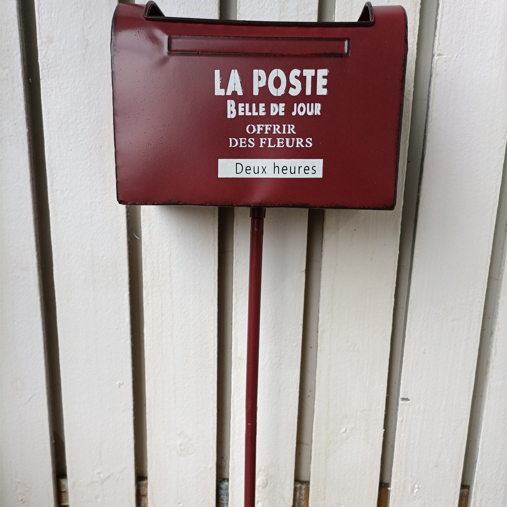 LA POST 우편함 꽃꽂이 레드