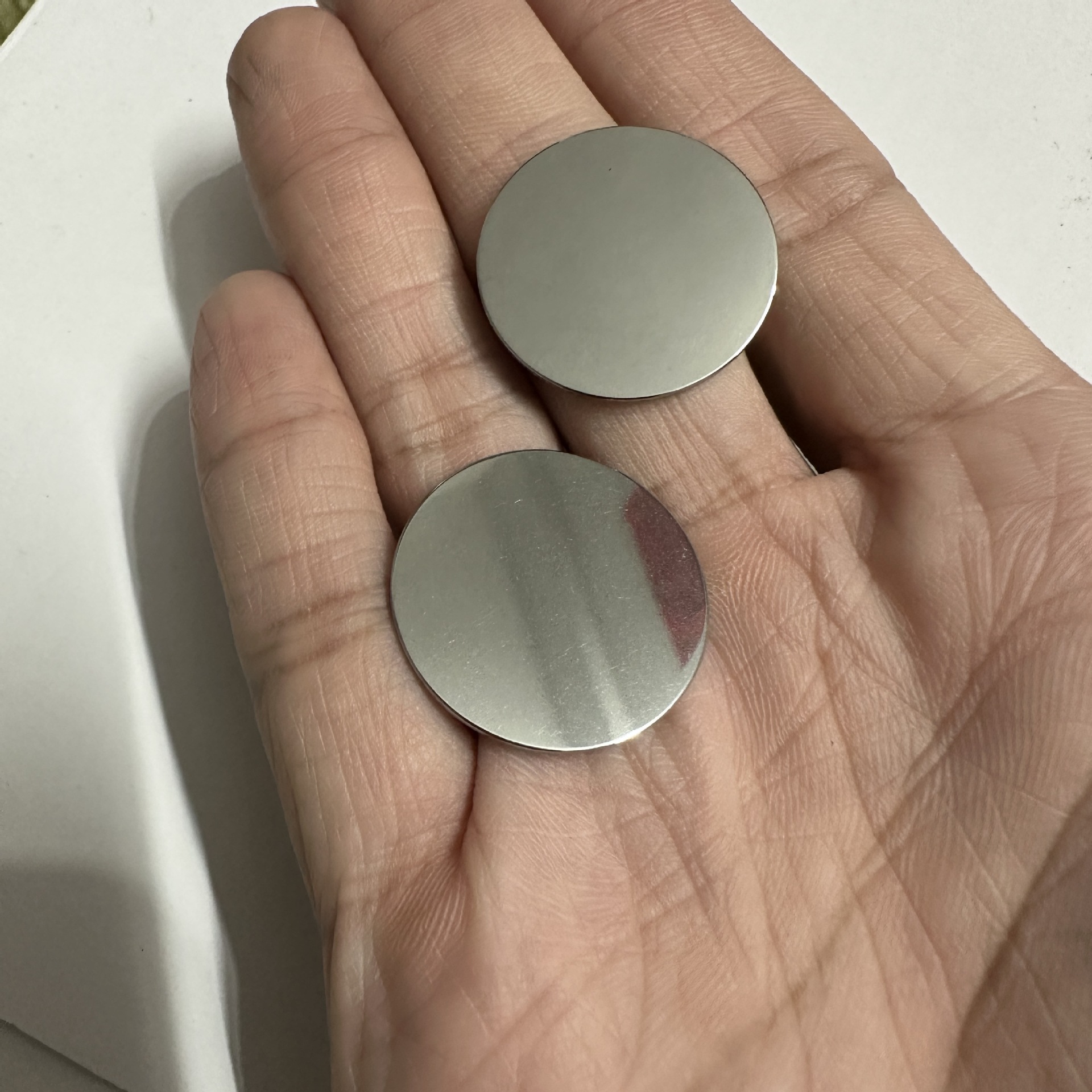 Golf Ball Green Fork Accessories 25mm Coin Disc Stainless Steel Magnet Magnetic Glue Laser Round Sticker