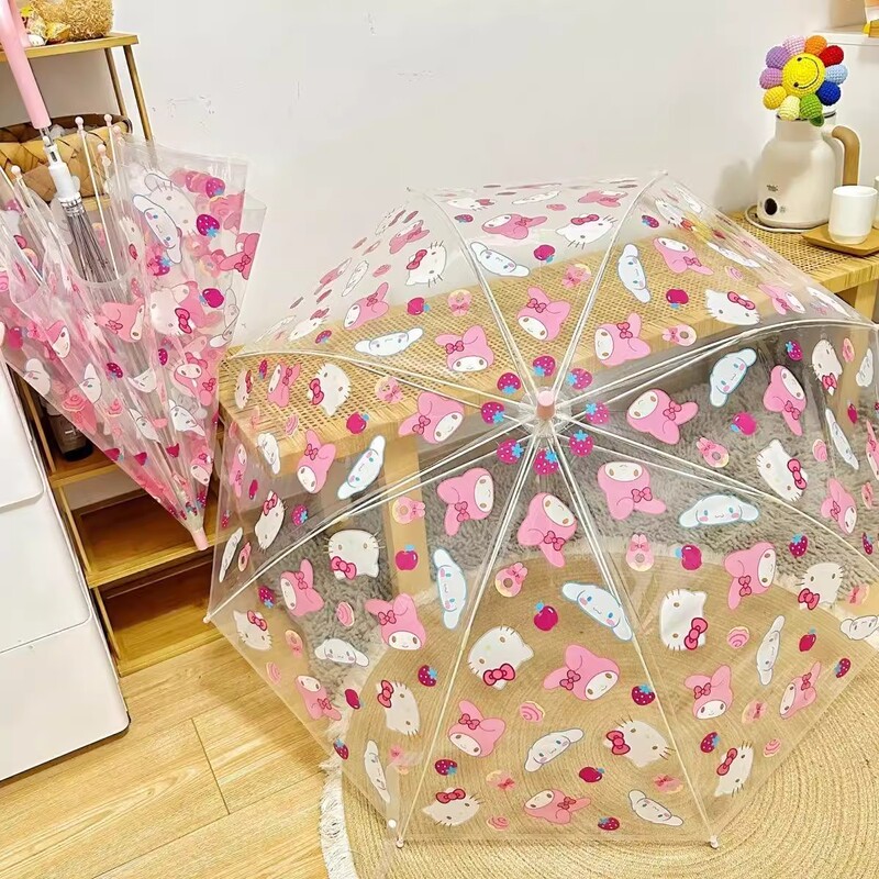 卡通儿童雨伞全自动防回弹节节收安全晴雨伞折叠遮阳伞反光学生伞|undefined